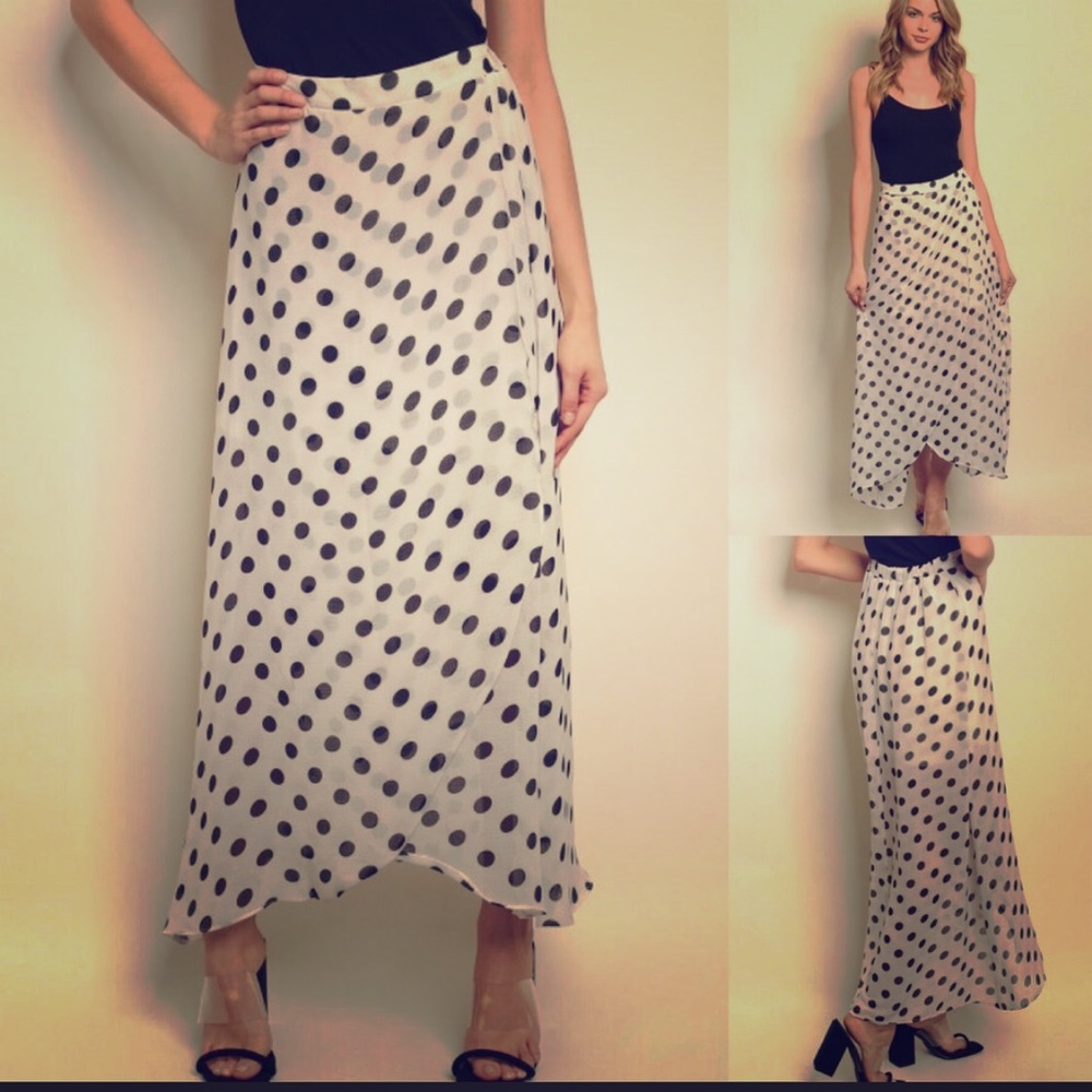 Polka dot maxi dress